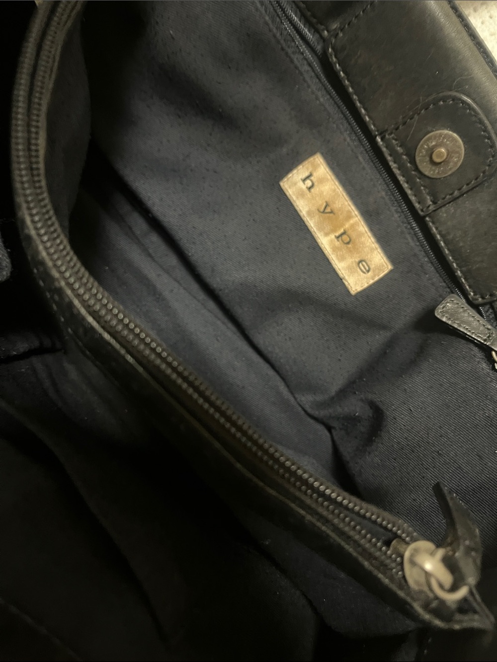 Hype Black Shoulder Bag with Silver Buckles - Picture 2 of 3